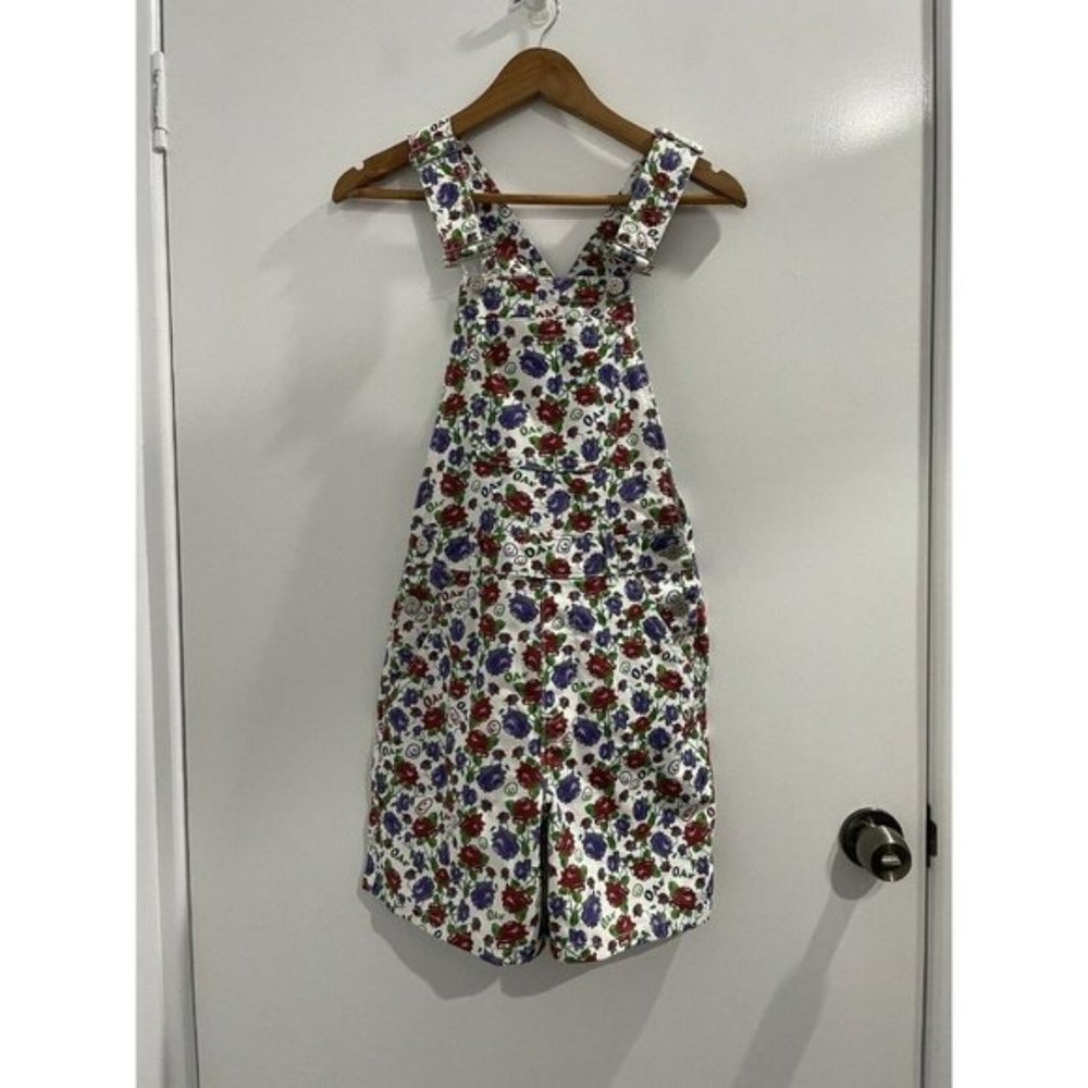 Lazy Oaf Childs Play Floral Dungarees Size 6
